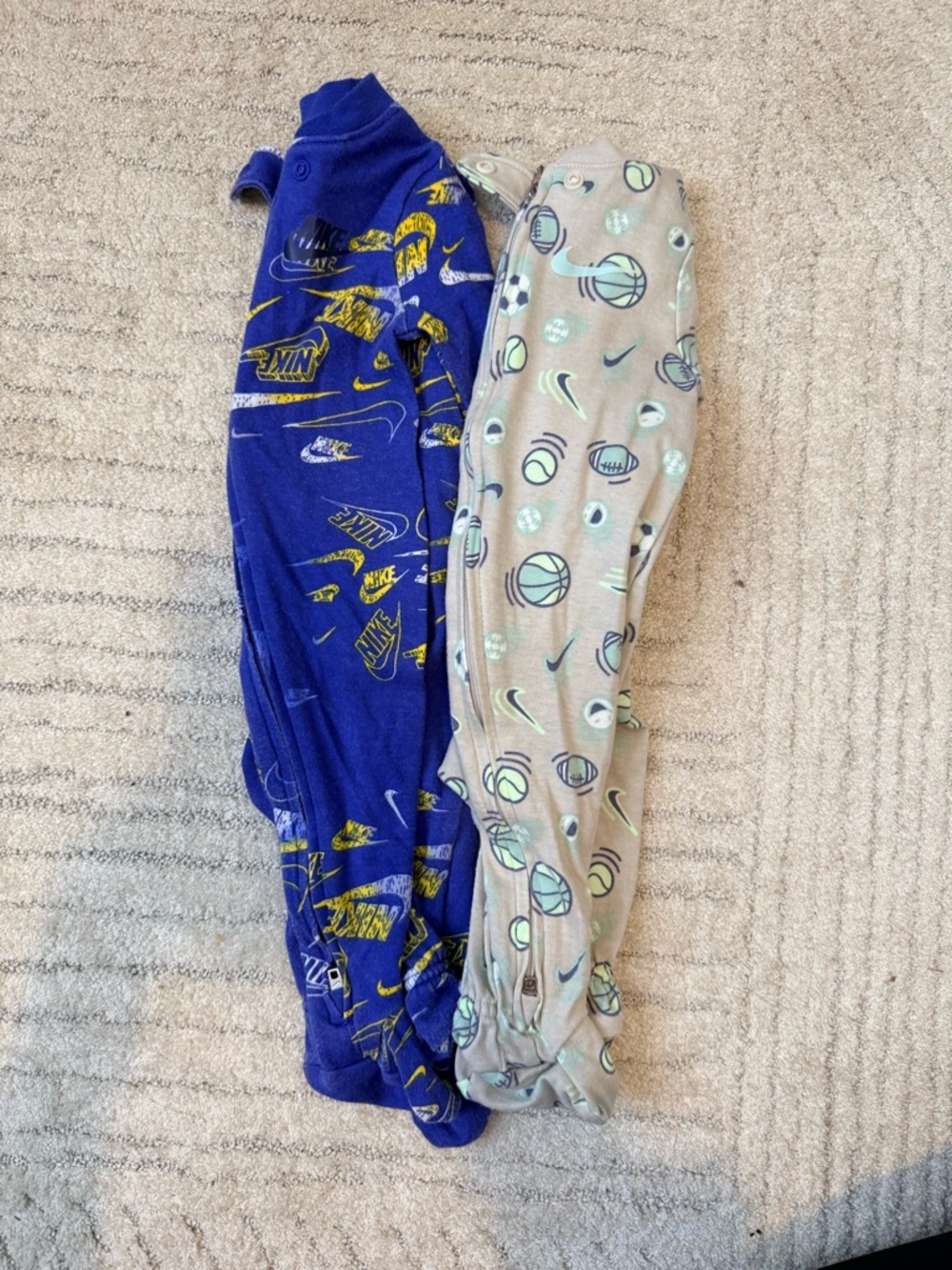 Nike Kids Two-Pack Blue & Gray Sports Print Pajama Bottoms